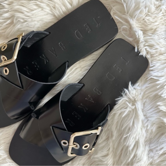 Ted Baker London Buckle Detail Slide Sandal (slide)
BLACK, Size 6 M - Picture 3 of 7